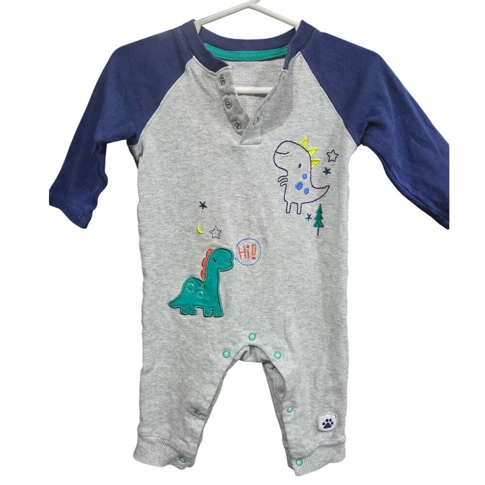 "Hi!" Dinosaur Jumpsuit - little wonders - 6-9mo